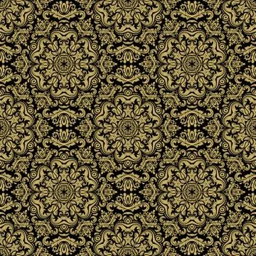 Damask Seamless Vector Pattern Stock Illustration