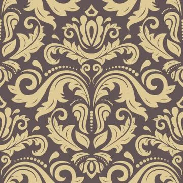 Damask Seamless Vector Pattern Stock Illustration
