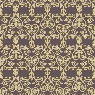 Damask Seamless Vector Pattern 스톡 일러스트