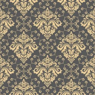 Damask Seamless Vector Pattern Stock Illustration