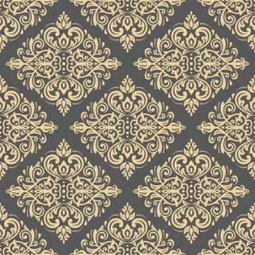 Damask Seamless Vector Pattern Stock Illustration