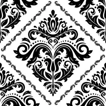 Damask Seamless Vector Pattern Stock Illustration