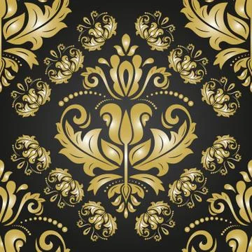 Damask Seamless Vector Pattern Stock Illustration