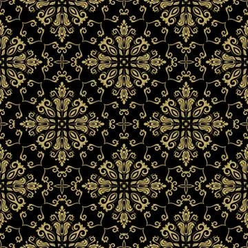 Damask Seamless Vector Pattern 스톡 일러스트