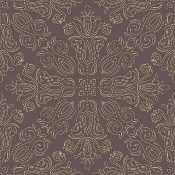 Damask Seamless Vector Pattern 스톡 일러스트