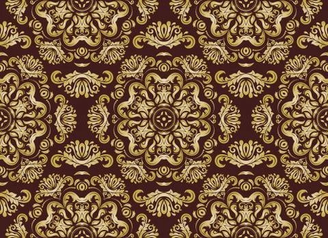 Damask Seamless Vector Pattern Stock Illustration