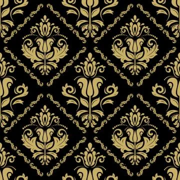 Damask Seamless Vector Pattern Stock Illustration