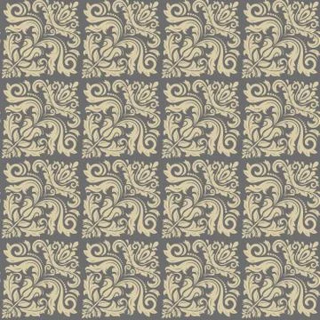 Damask Seamless Vector Pattern Stock Illustration