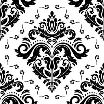 Damask Seamless Vector Pattern Stock Illustration