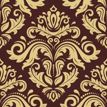 Damask Seamless Vector Pattern Stock Illustration