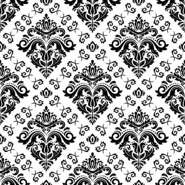 Damask Seamless Vector Pattern Illustrazione stock
