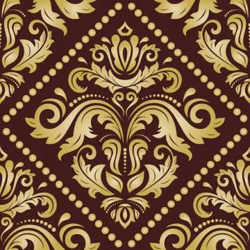 Damask Seamless Vector Pattern Stock Illustration