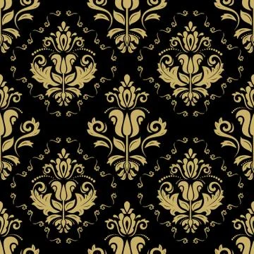 Damask Seamless Vector Pattern Stock Illustration