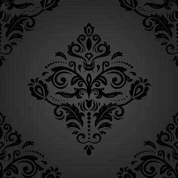 Damask Seamless Vector Pattern Stock Illustration