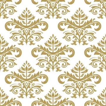 Damask Seamless Vector Pattern Illustrazione stock