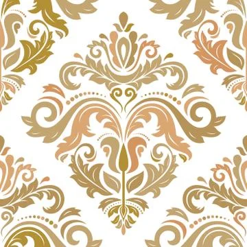 Damask Seamless Vector Pattern Stock Illustration