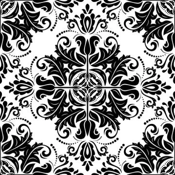 Damask Seamless Vector Pattern. Orient Background 스톡 일러스트