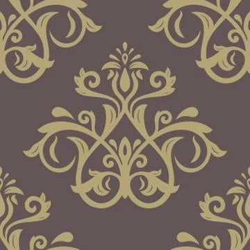 Damask Seamless Vector Pattern. Orient Background Stock Illustration