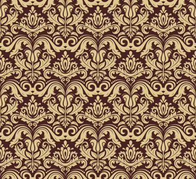 Damask Seamless Vector Pattern. Orient Background Stock Illustration