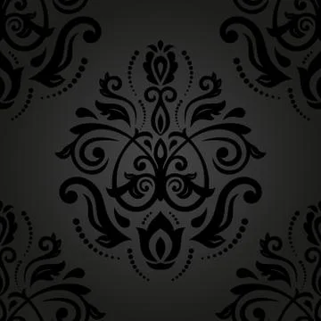 Damask Seamless Vector Pattern. Orient Background Stock Illustration