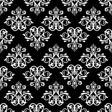 Damask Seamless Vector Pattern. Orient Background Stock Illustration