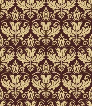 Damask Seamless Vector Pattern. Orient Background Stock Illustration