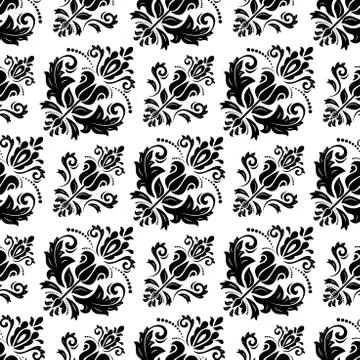 Damask Seamless Vector Pattern. Orient Background Illustrazione stock