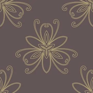 Damask Seamless Vector Pattern. Orient Background Stockillustratie