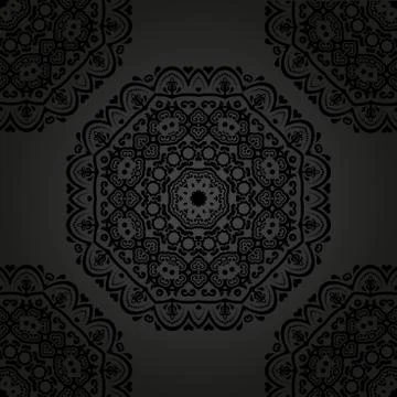 Damask Seamless Vector Pattern. Orient Background Stock Illustration