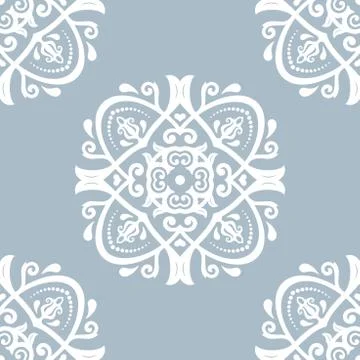 Damask Seamless Vector Pattern. Orient Background Illustrazione stock