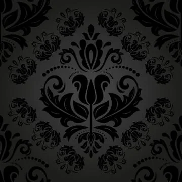 Damask Seamless Vector Pattern. Orient Background 스톡 일러스트