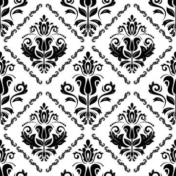Damask Seamless Vector Pattern. Orient Background 스톡 일러스트