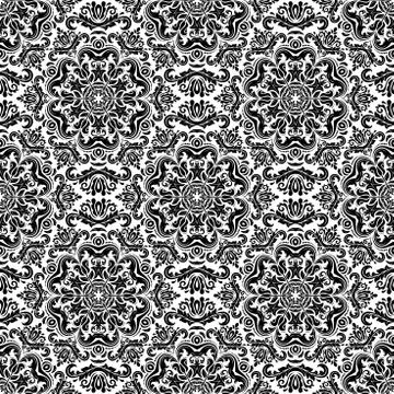Damask Seamless Vector Pattern. Orient Background 스톡 일러스트