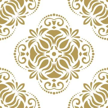 Damask Seamless Vector Pattern. Orient Background Stock Illustration