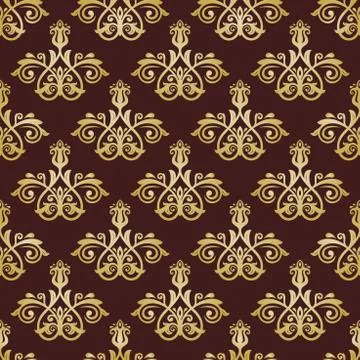 Damask Seamless Vector Pattern. Orient Background Stock Illustration