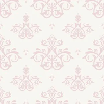 Damask Seamless Vector Pink Pattern 스톡 일러스트