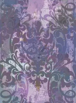 Damask texture grunge background Vector. Floral ornament pattern decoration w Stock Illustration