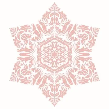Damask Vector Background With Arabesques in Oriental Style 스톡 일러스트