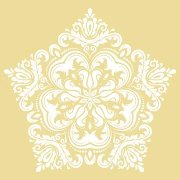 Damask Vector Background With Arabesques in Oriental Style Illustrazione stock