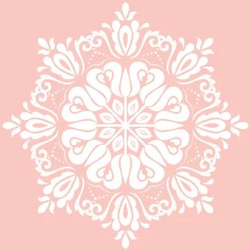Damask Vector Background With Arabesques in Oriental Style Stockillustratie