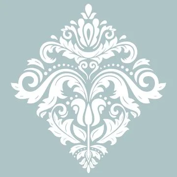 Damask Vector Background With Arabesques in Oriental Style Illustrazione stock