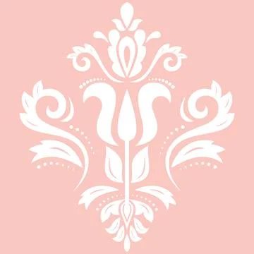 Damask Vector Background With Arabesques in Oriental Style Stock Illustration