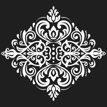 Damask Vector Background With Arabesques in Oriental Style Stockillustratie