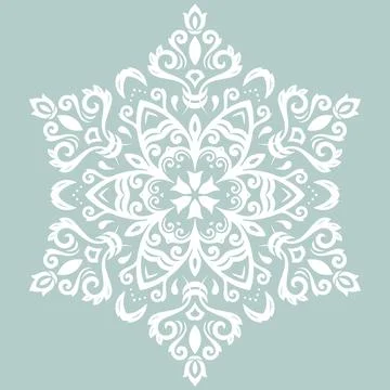 Damask Vector Background With Arabesques in Oriental Style Stock Illustration