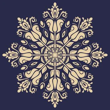 Damask Vector Background With Arabesques in Oriental Style Stockillustratie