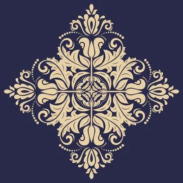 Damask Vector Background With Arabesques in Oriental Style Stockillustratie