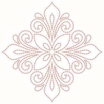 Damask Vector Background With Arabesques in Oriental Style イラスト素材