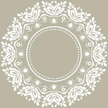 Damask Vector Background With Arabesques in Oriental Style Stock Illustration