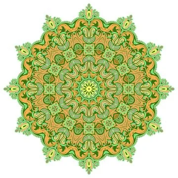 Damask Vector Background With Arabesques in Oriental Style Stockillustratie