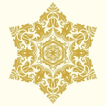 Damask Vector Background With Arabesques in Oriental Style Stockillustratie